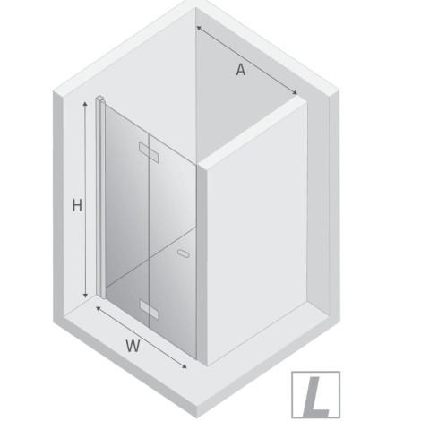 New Trendy New Soleo drzwi wnękowe 800x1950 mm chrom
