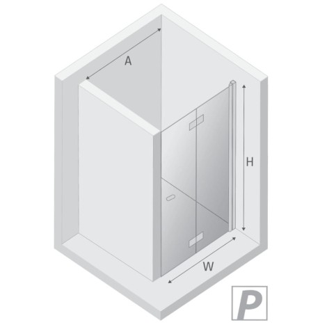 New Trendy New Soleo drzwi wnękowe 1200x1950 mm chrom
