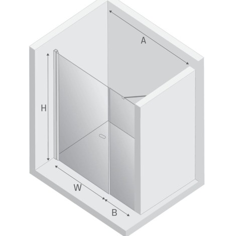 New Trendy New Soleo drzwi wnękowe U 1400x1950 mm gunmetal brushed