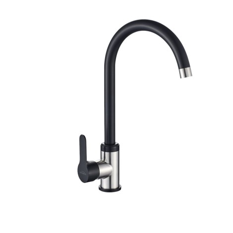 Invena Iron bateria zlewozmywakowa czarny inox