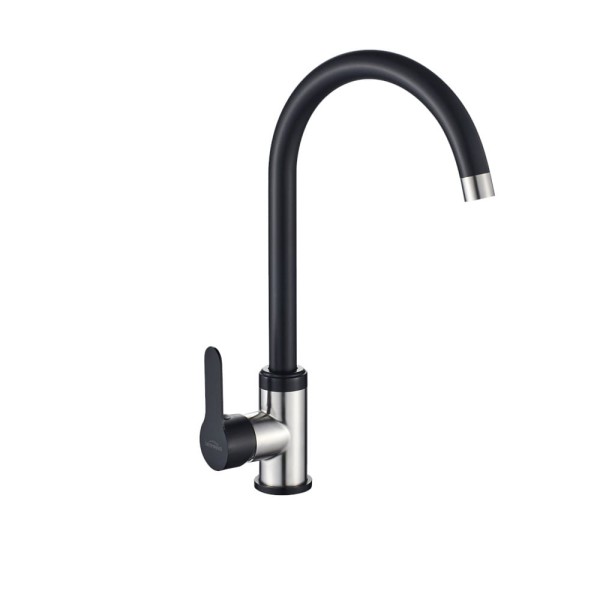Invena Iron bateria zlewozmywakowa czarny inox