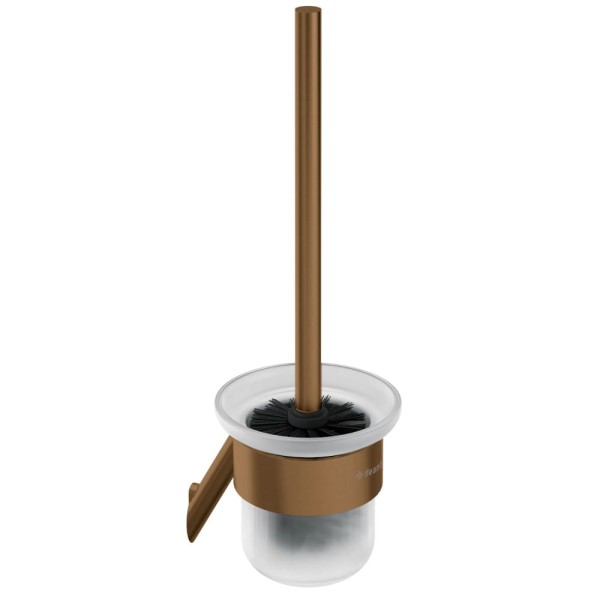 Deante Silia szczotka wc z pojemnikiem wisząca brąz szczotkowany