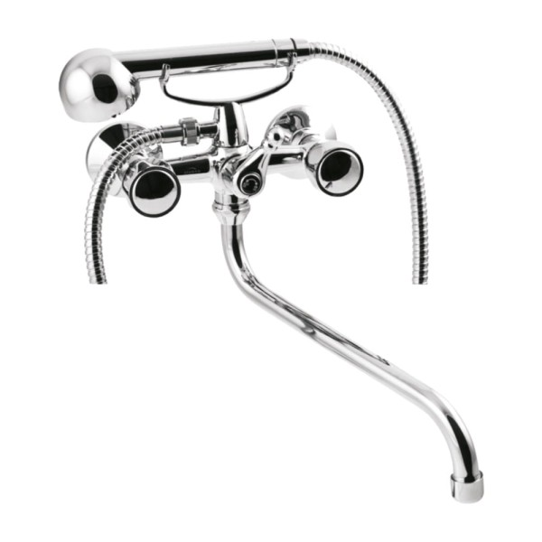 Invena Modena bateria wannowa z natryskiem chrom