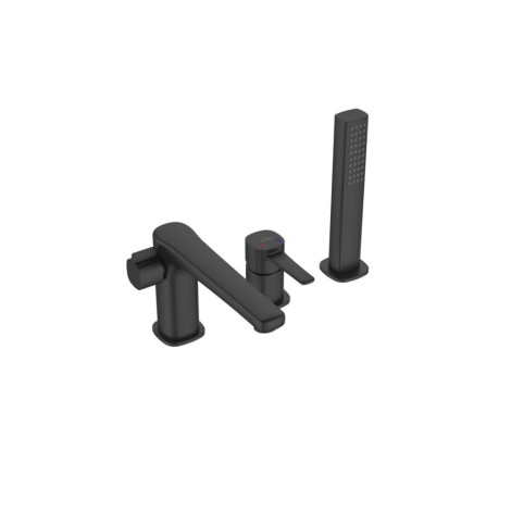 Invena Glamour bateria wannowa 3-otworowa czarny