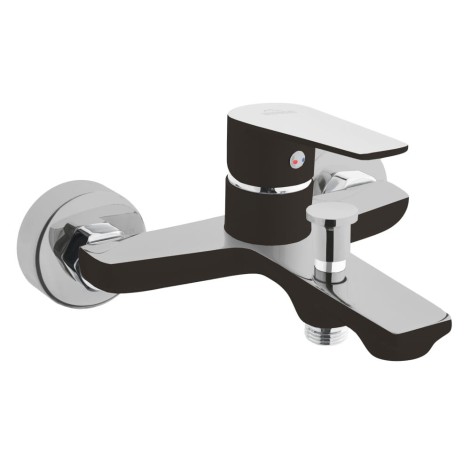 Invena Dokos bateria wannowa czarny chrom
