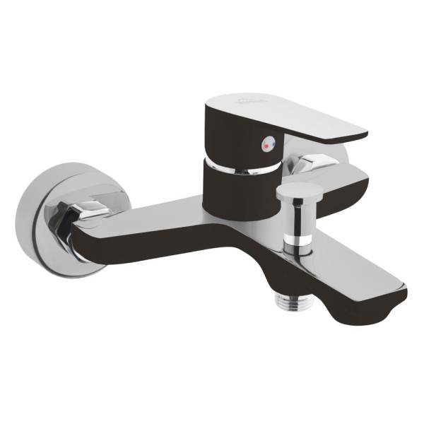 Invena Dokos bateria wannowa czarny chrom