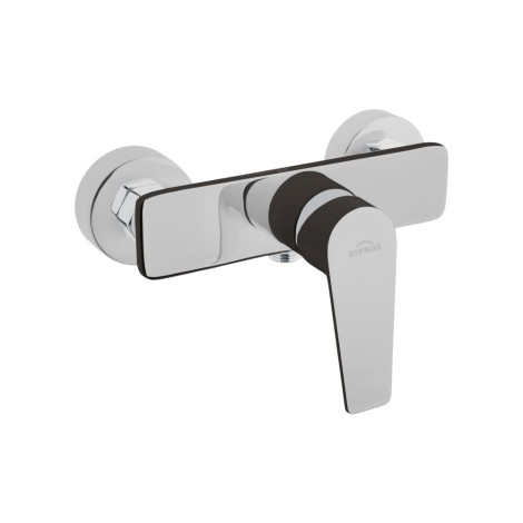 Invena Dokos bateria natryskowa czarny chrom