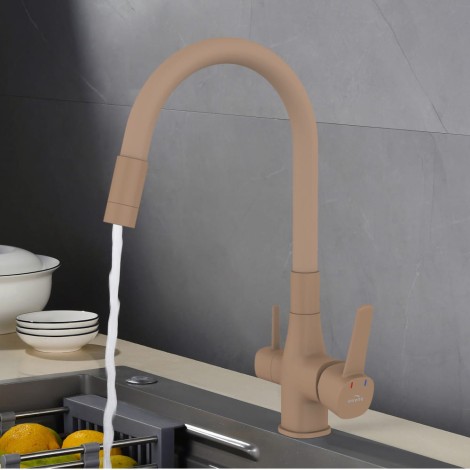 Invena Glamour bateria zlewozmywakowa beżowa