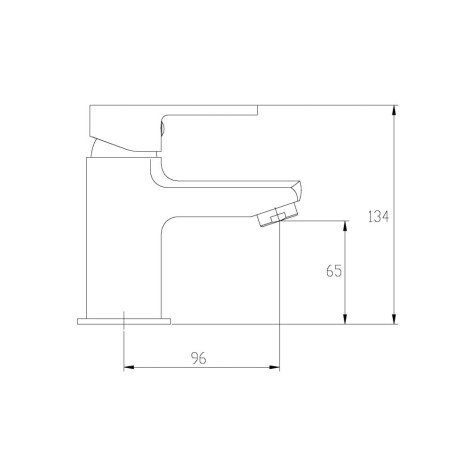Invena Verso bateria umywalkowa chrom-rys tech
