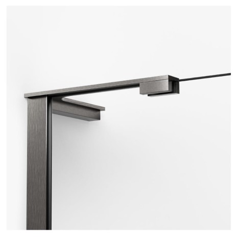 New Trendy Nesta kabina walk-in wspornik kątowy gunmetal brushed 110x200 cm