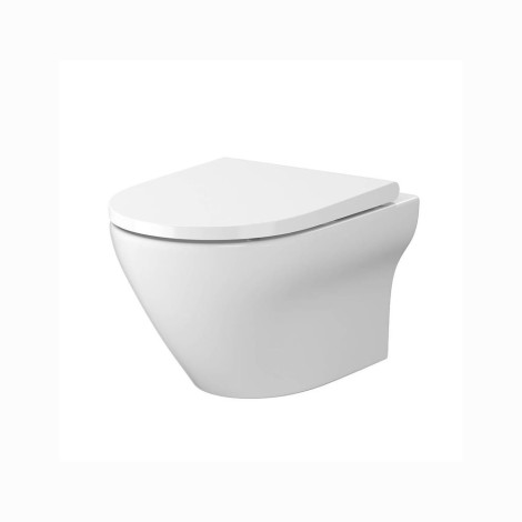Cersanit Larga Oval miska wisząca clean on z deską wolnoopadającą Slim z łatwym wipinaniem.