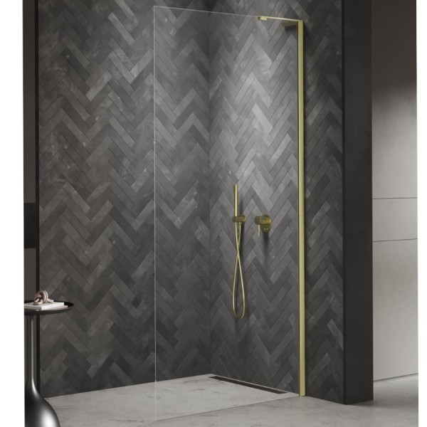 New Trendy Nesta kabina walk-in 900x2000 mm light gold