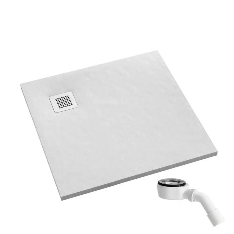 Schedpol Kalait white stone brodzik kwadratowy 80x80cm