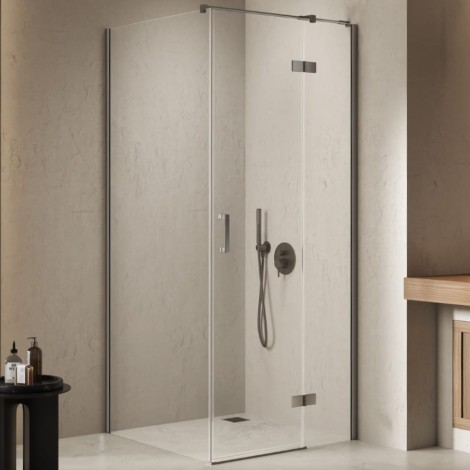 New Trendy Nesta kabina prostokątna 1000x800x2000 mm gunmetal brushed