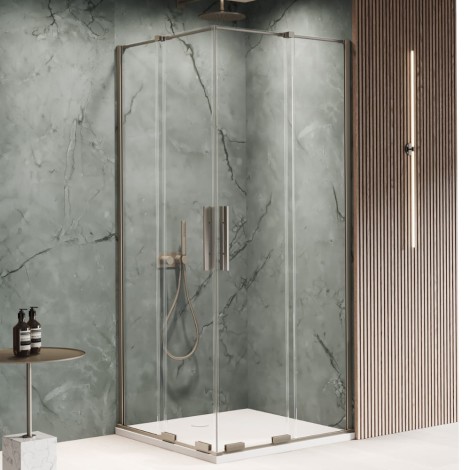 New Trebdy Smart kabina kwadratowa U 1000x1000x2000 mm bunmetal brushed
