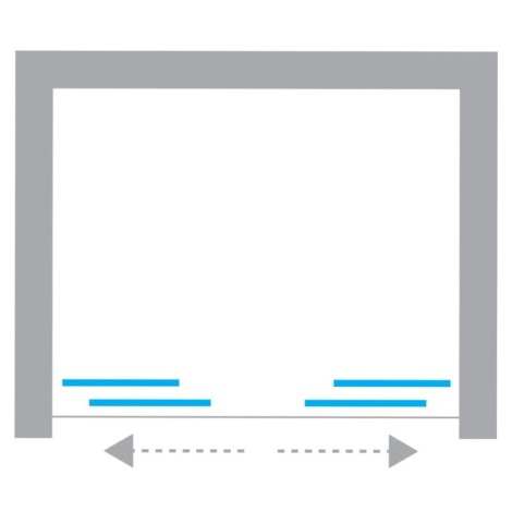 New Trendy Smart drzwi wnękowe U 1800x2000 mm gunmetal brushed