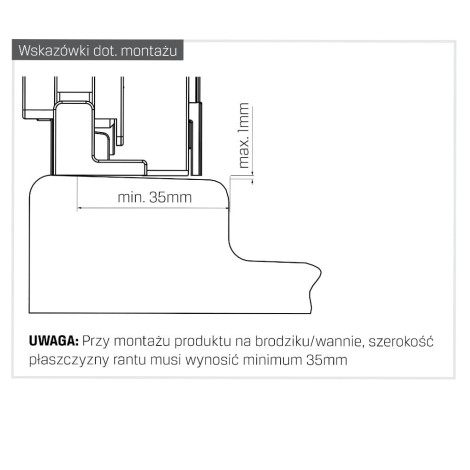New Trendy Smart drzwi wnękowe U 1800x2000 mm gunmetal brushed