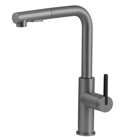 Bateria Deante Momi titanium z wyciąganą wylewką