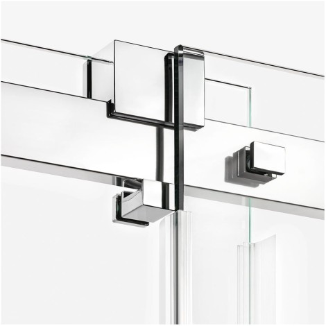 New Trendy Softi kabina prostokątna przyścienna 1000x800x2000 mm chrom