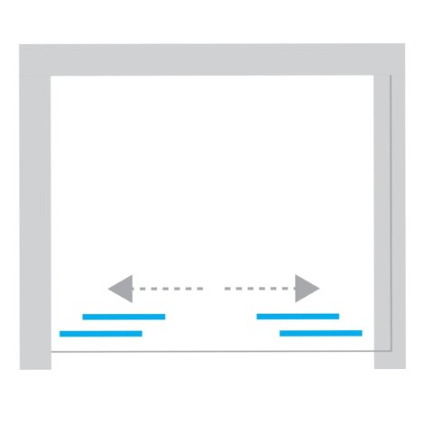 New Trendy Softi drzwi wnękowe 1600x2000 mm chrom