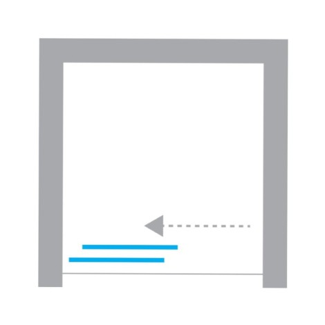 New Trendy Softi drzwi wnękowe U 1400x2000 mm chrom