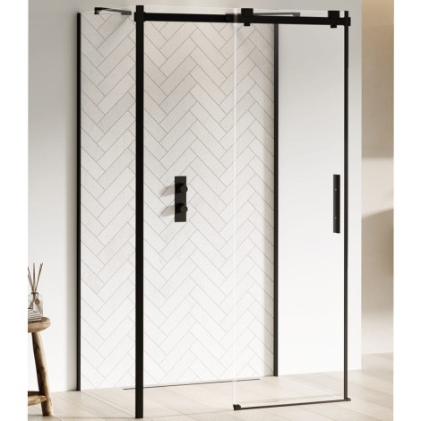 New Trendy Softi kabina prostokątna przyścienna U 1200x900x2000 mm black