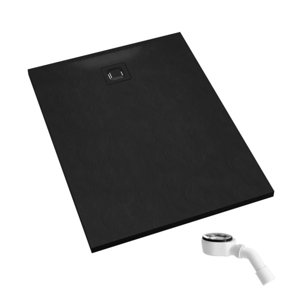 Schedpol Majestic black stone brodzik prostokątny 80x120cm