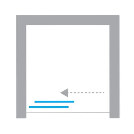 New Trendy Softi drzwi wnękowe 1600x2000 mm chrom