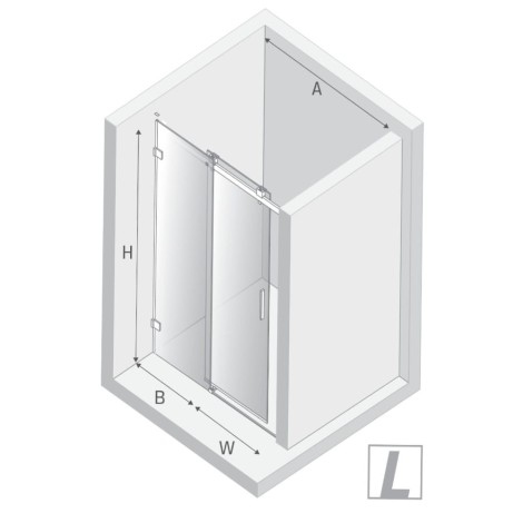 New Trendy Softi drzwi wnękowe 1600x2000 mm chrom