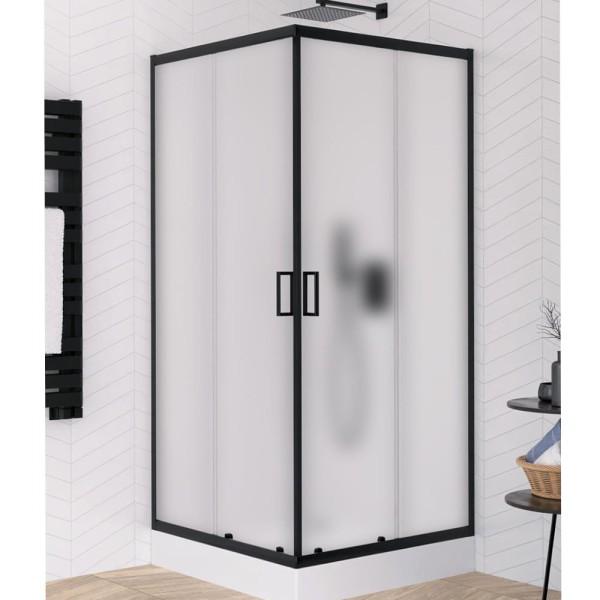 New Trendy Suvia kabina kwadratowa U 800x800x1850 mm black