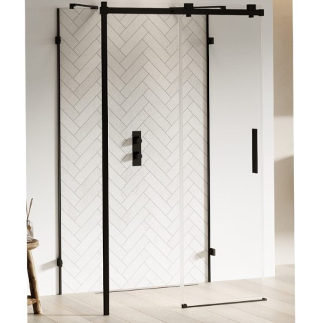 New Trendy Softi kabina prostokątna przyścienna 1200x900x2000 mm black