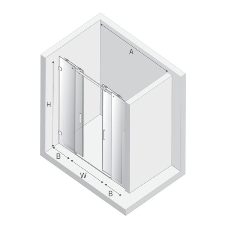 New Trendy Softi drzwi wnękowe U 1500x2000 mm black