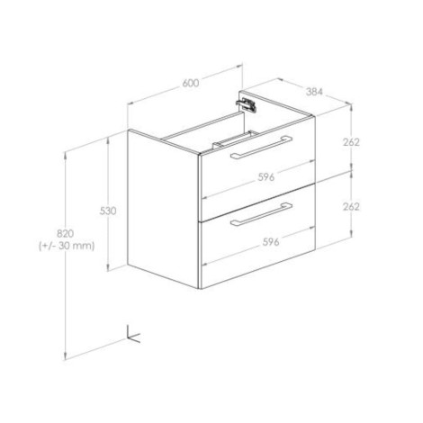 Roca Roma Compact Szafka podumywalkowa biały połysk 60cm