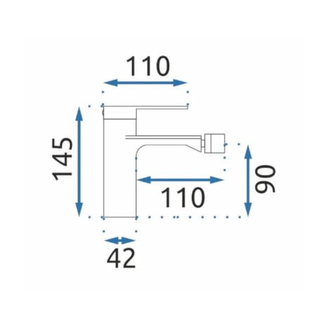 Rea Storm bateria bidetowa czarna