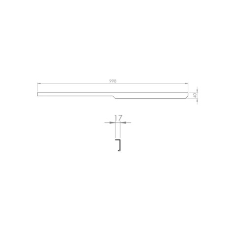 Elita Soho uchwyt 100 cm czarny mat