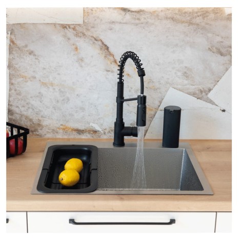 Kuchinox Serpen bateria zlewozmywakowa stojąca, sprężyna czarny