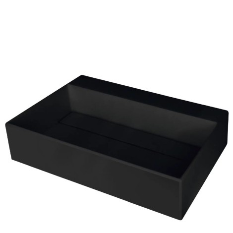 Deante umywalka Correo granit nero z maskownicą 60x40 cm