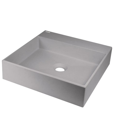 Deante umywalka Correo granit szary metalik nablatowa 40x40 cm