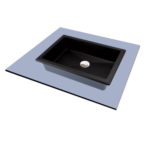 Deante umywalka Correo granit nero podwieszana 50x40 cm