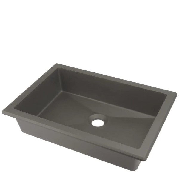 Deante umywalka Correo granit antracyt/metalik podblatowa 50x35 cm