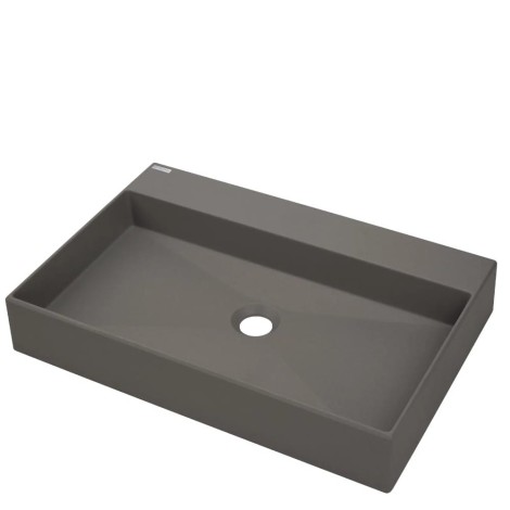 Deante umywalka Correo granit antracyt/metalik nablatowa 60x40 cm