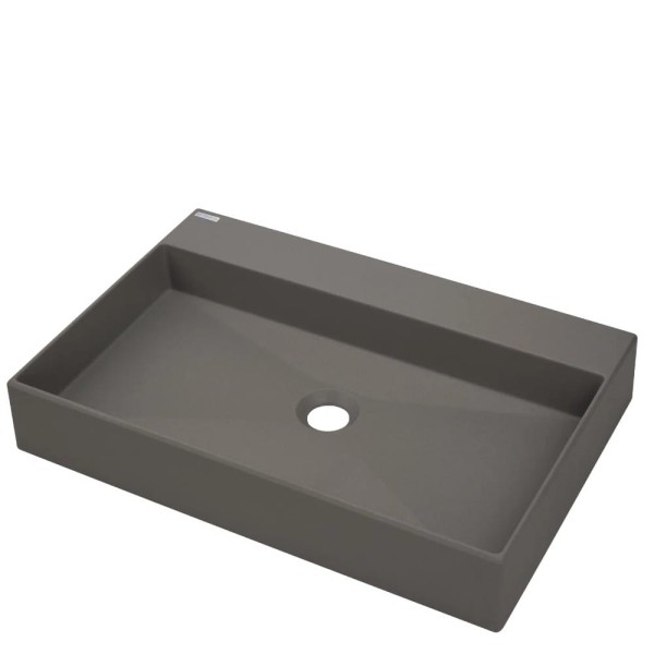 Deante umywalka Correo granit antracyt/metalik nablatowa 60x40 cm