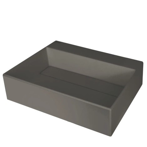 Deante umywalka Correo granit antracyt/metalik z maskownicą 50x40 cm