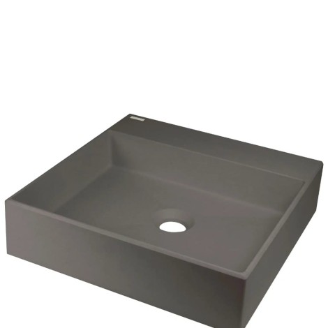 Deante umywalka Correo granit antracyt/metalik nablatowa 40x40 cm