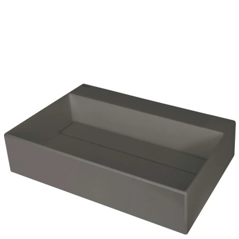 Deante umywalka Correo granit antracyt/metalik z maskownicą 60x40 cm