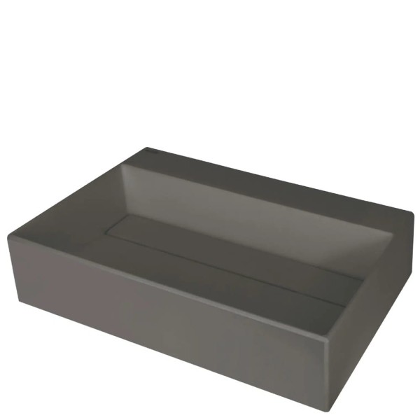 Deante umywalka Correo granit antracyt/metalik z maskownicą 60x40 cm