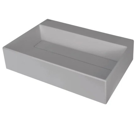 Deante umywalka Correo szary metalik z maskownicą 60x40 cm