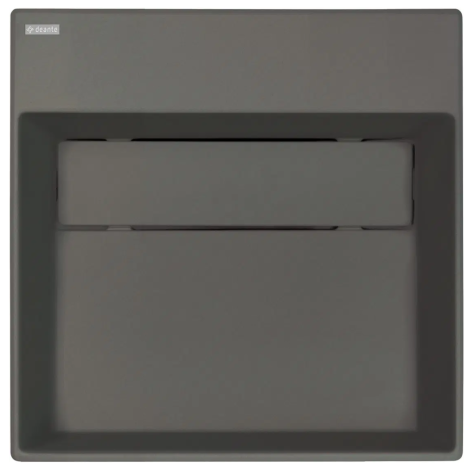 Deante umywalka Correo granit antracyt/metalik z maskownicą 40x40 cm