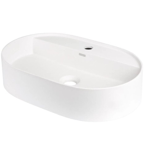 Deante umywalka Silia alabaster 55x35 cm z wyspą na baterię