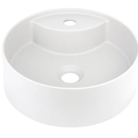 Deante umywalka Silia alabaster O36 cm z wyspą na baterię
